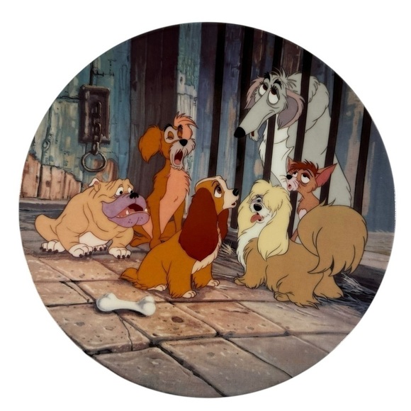 Knowles Other - Walt Disney’s Lady and The Tramp “Dog Pound Blues” Collectors Plate 8 1/4 in